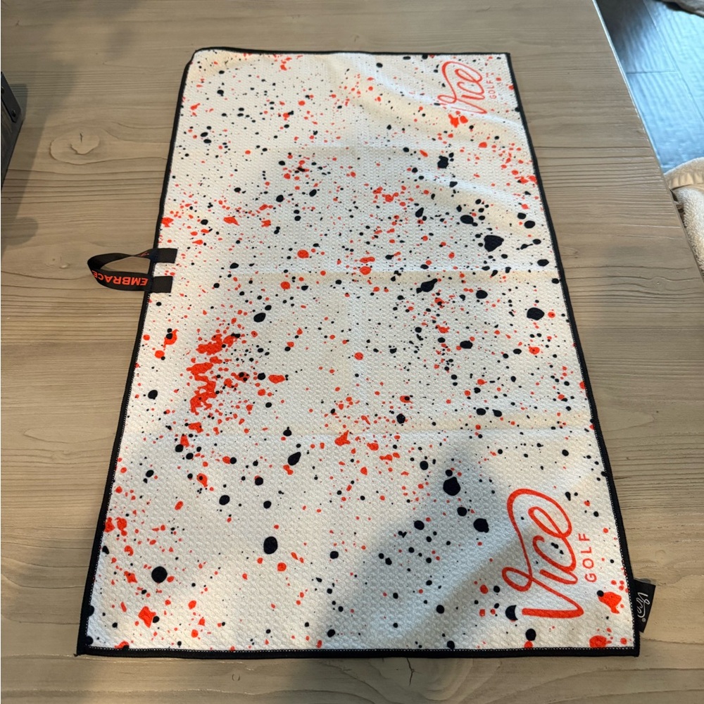 Vice Golf Towel with Splatter Design